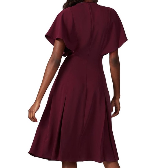 Ted Baker Kasiane Burgundy Zip Up Dress - Picture 2 of 5